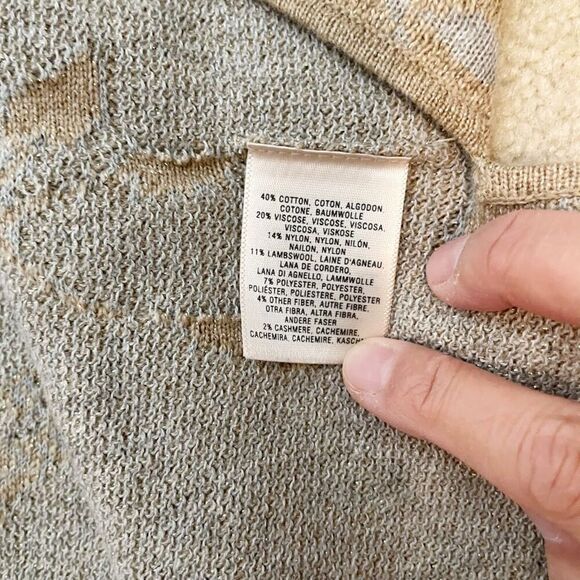 Angel of the North Icebloom Open Front Fringe Sparkle Lambswool Cardigan Sweater - Picture 13 of 13